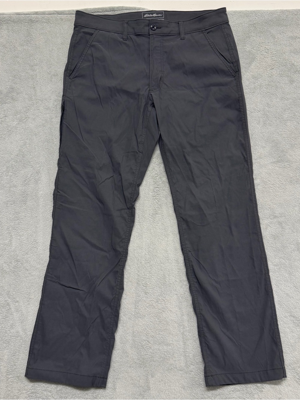 Eddie Bauer Travex Pants 34x32 Dark Gray Nylon Spandex Stretch Outdoor Travel
